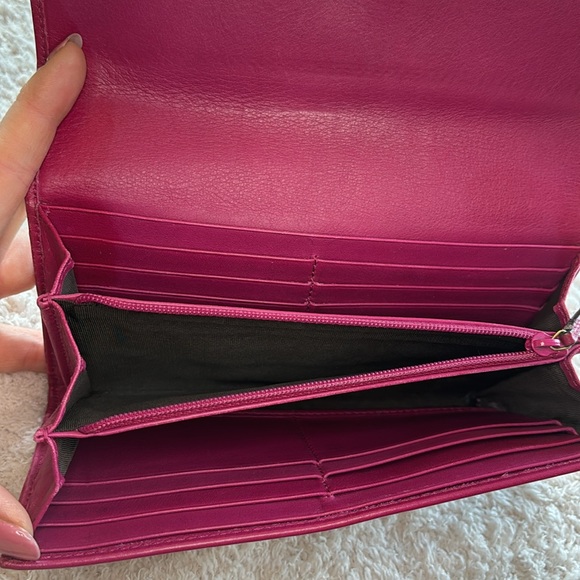 SALE🛍️ Gucci Wallet Canvas w Pink Leather - Picture 7 of 8